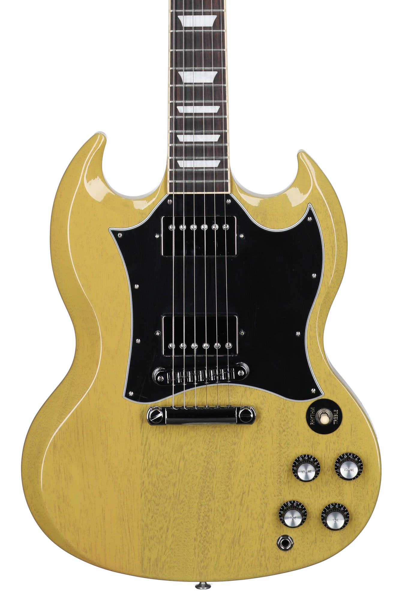 Gibson SG Standard Guitar Custom Color TV Yellow with Soft Case View 1