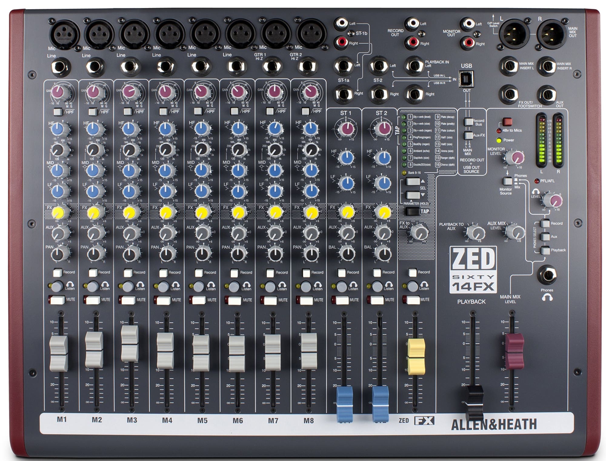 Allen And Heath ZED6014FX Compact 14 Channel Mixer with Effects