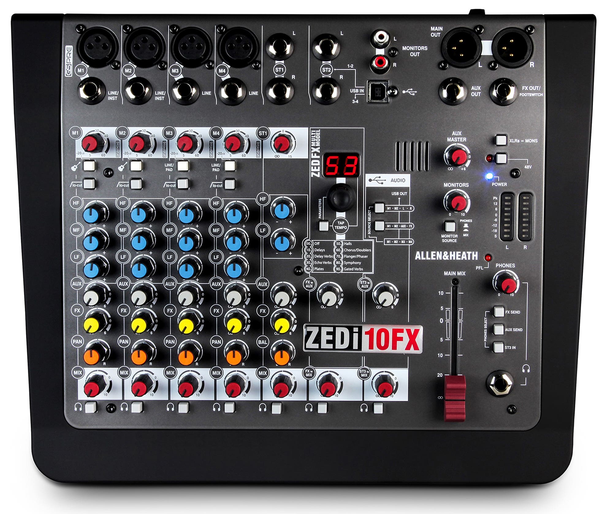 Allen And Heath Zed-i10 FX Compact 8-Channel USB Mixer With DI And FX