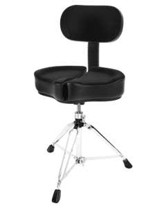 Ahead Spinal G Deluxe Drum Throne with Back Rest Black 3 Leg Base