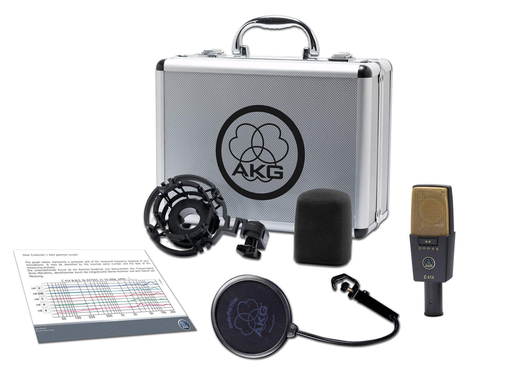 AKG C414XLII Reference Multi Pattern Large Diaphragm Condenser Mic