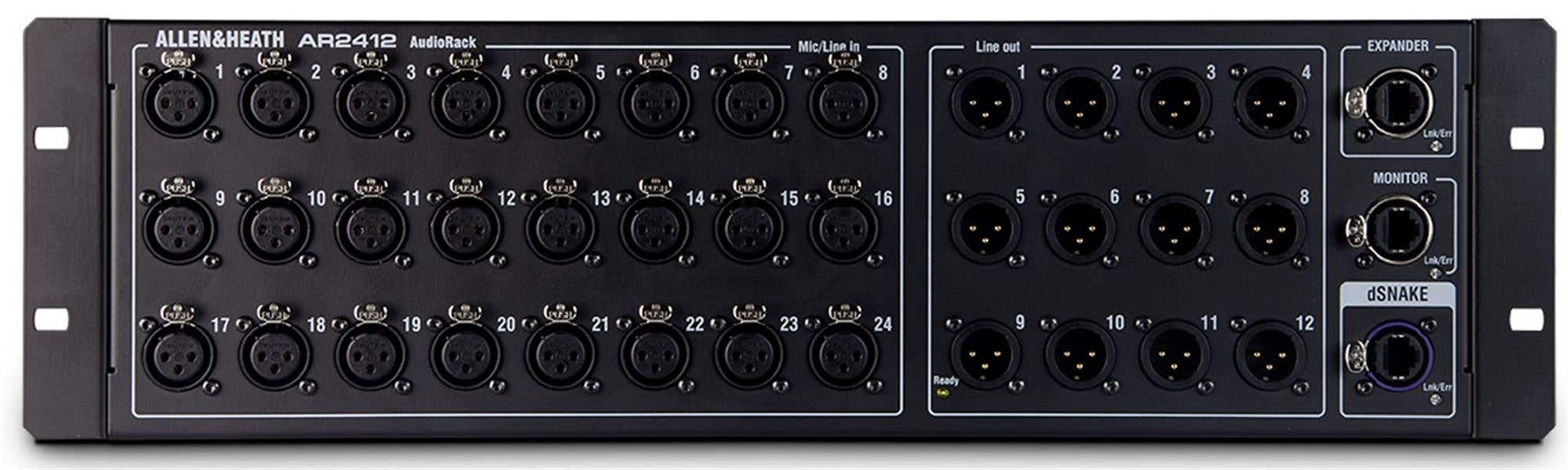 Allen And Heath AR2 2412 BLK Remote Stage Rack 24x12 for QU Series