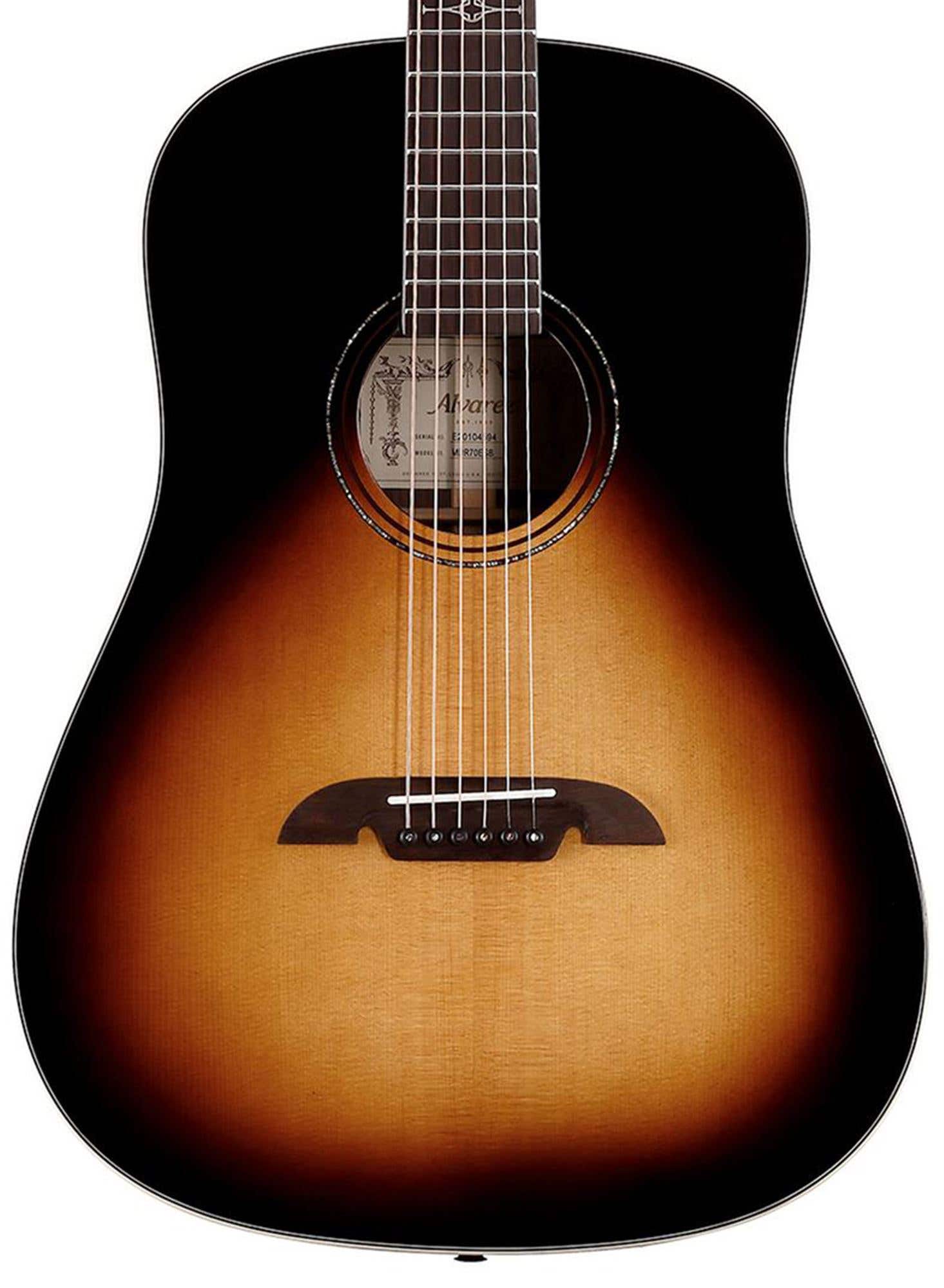 Alvarez MDR70E Masterworks 12-Fret Round Shoulder Dreadnought A/E Guitar with Gig Bag