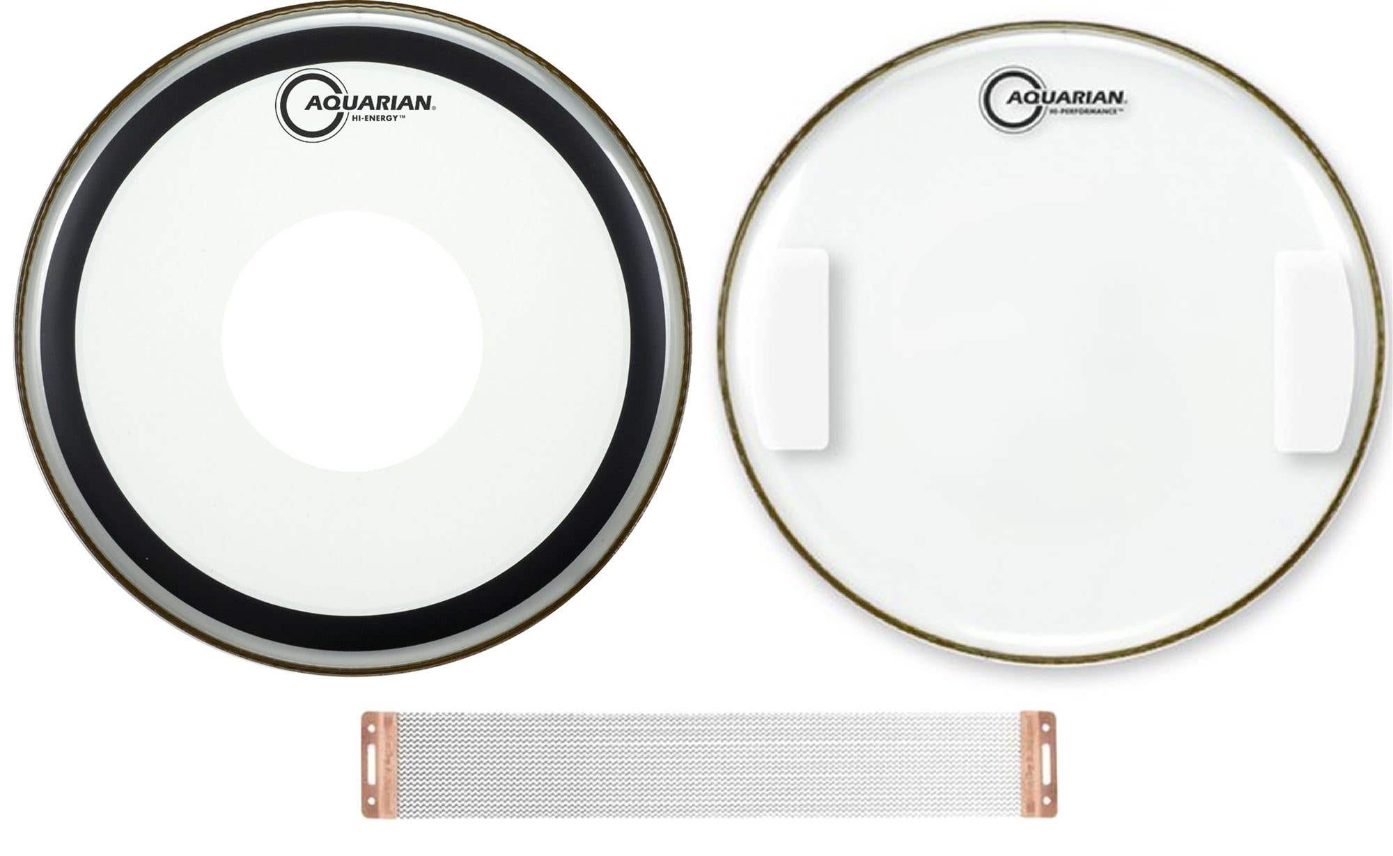 Aquarian Hi Energy Hi Performance 14 In Snare Heads with Snappy Snares