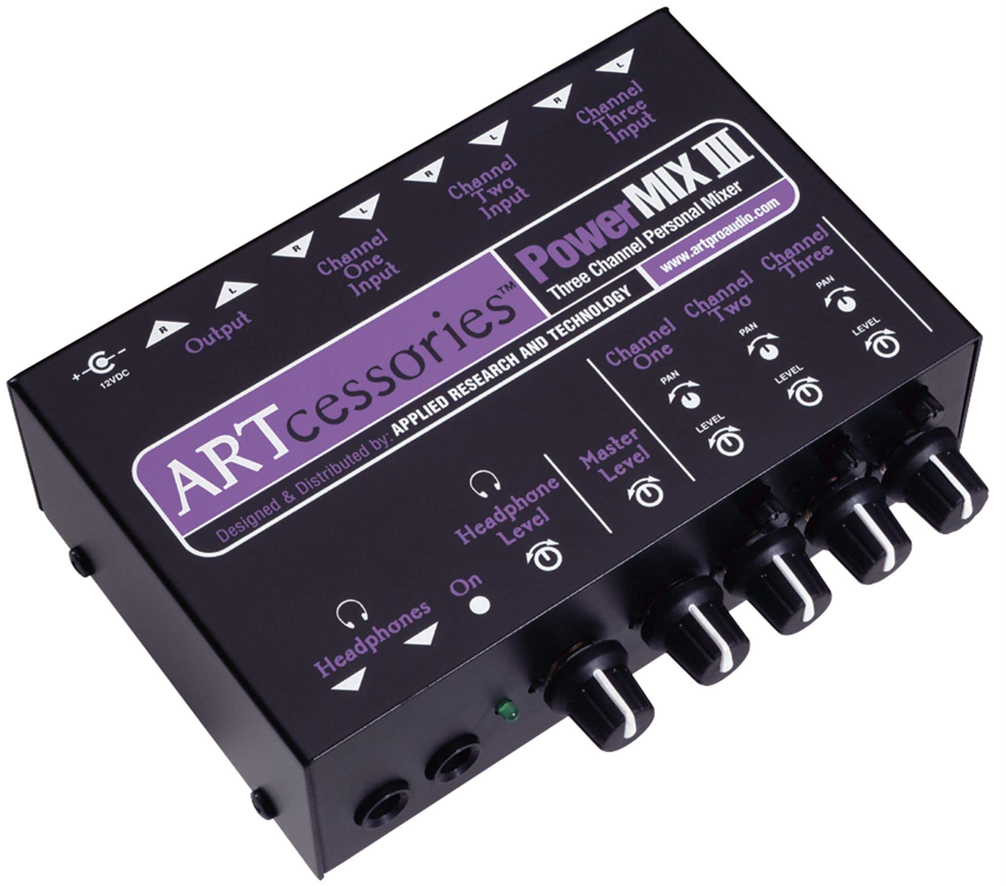 ART PowerMIX III 3-Channel Mini Stereo Line Mixer