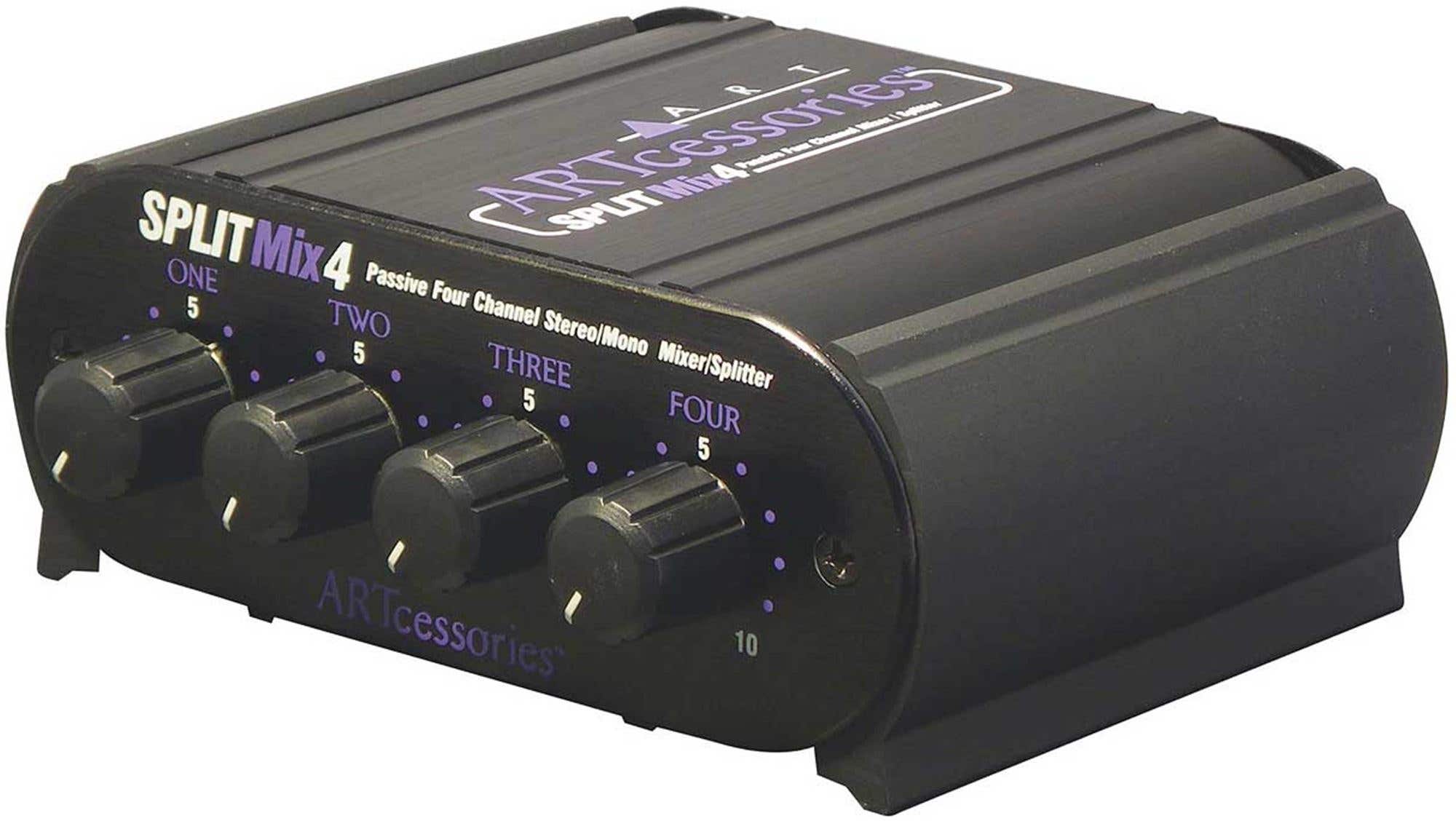 ART SPLITMIX4 Passive Four Channel Stereo / Mono Mixer / Splitter