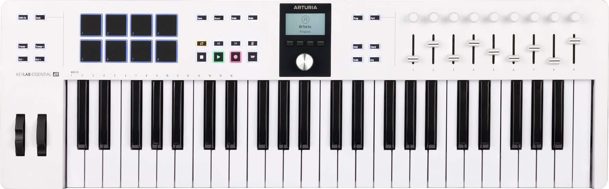 Arturia KeyLab Essential 49 mk3 Keyboard Controller in White