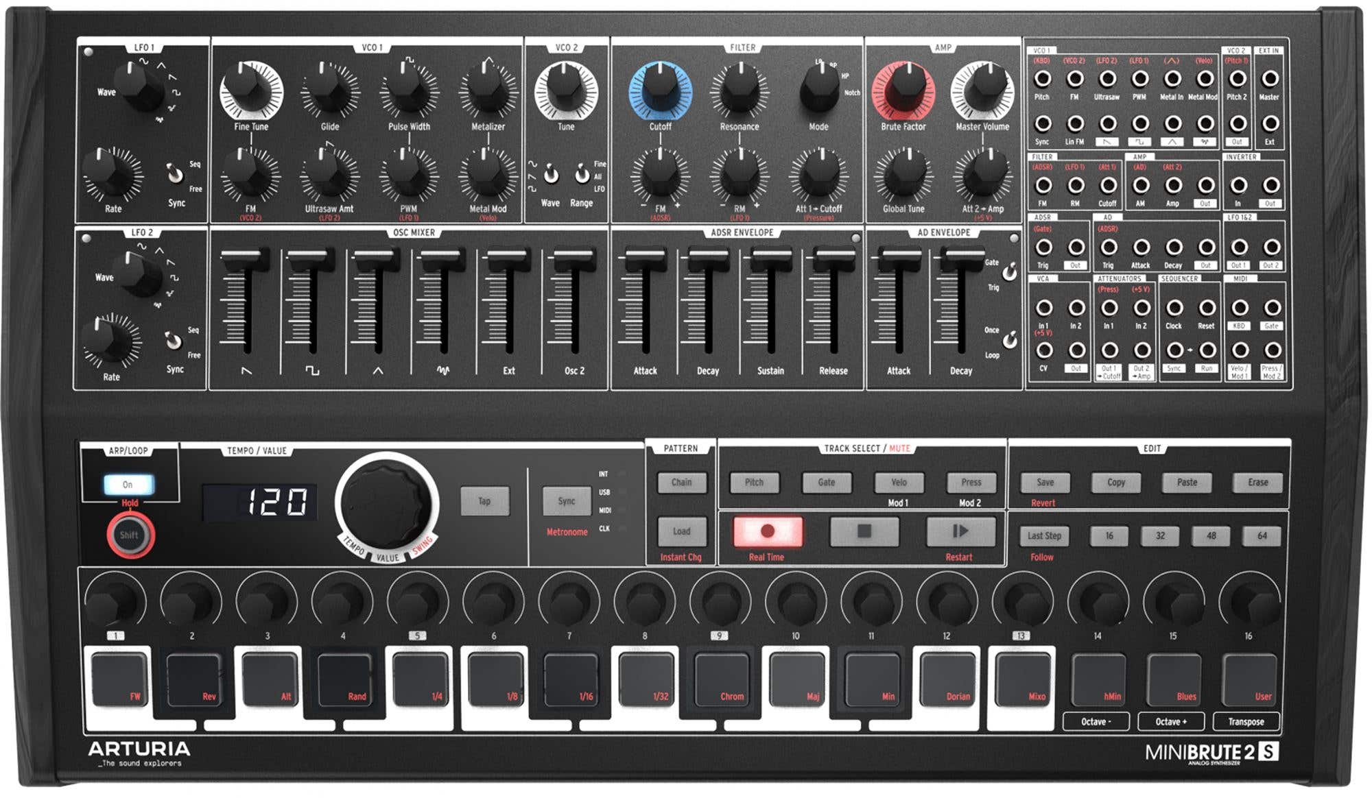 Arturia Minibrute 2S Noir Analog Synthesizer