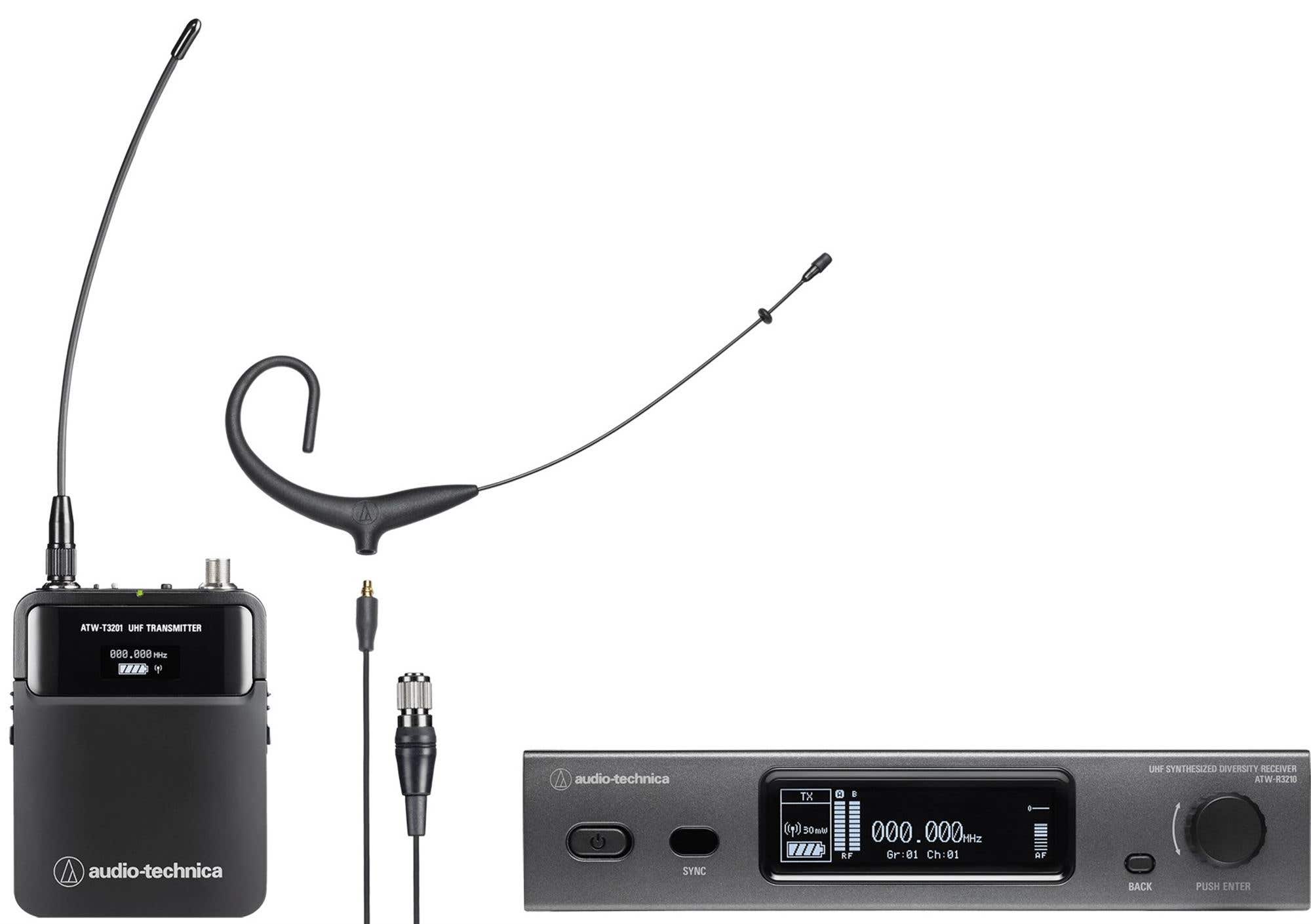 Audio-Technica ATW-3211/892X 3000 Series Wireless Headworn Microphone System