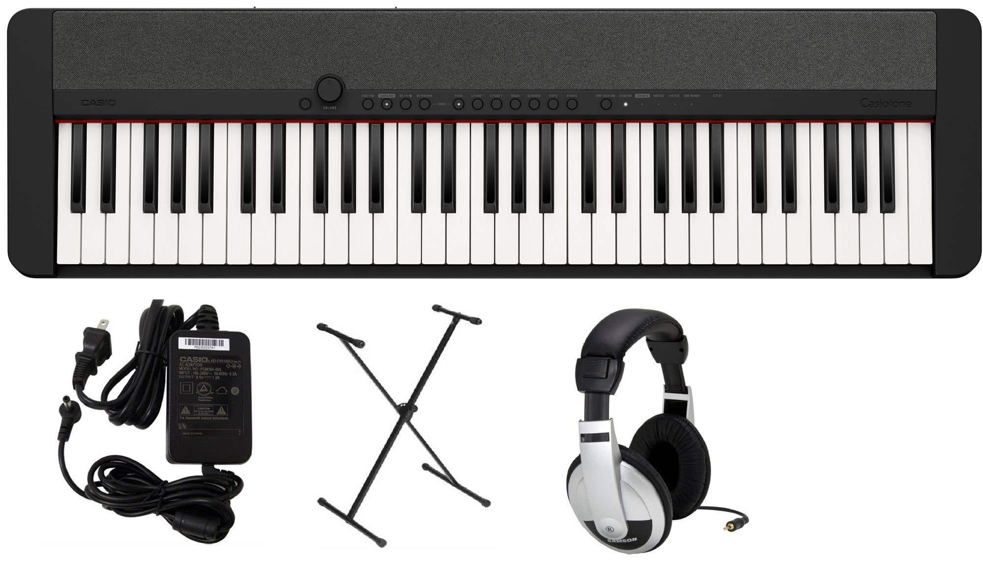 Casiotone CTS1 Premium Pack with Stand AC Adapter Headphones