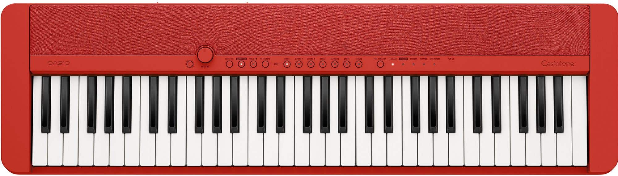 Casio CTS1 61-Key Portable Keyboard in Red