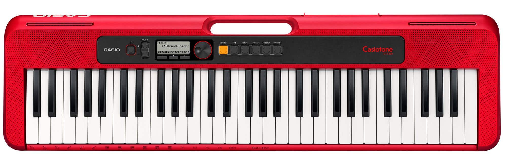 Casio CTS200 Portable Keyboard in Red with USB