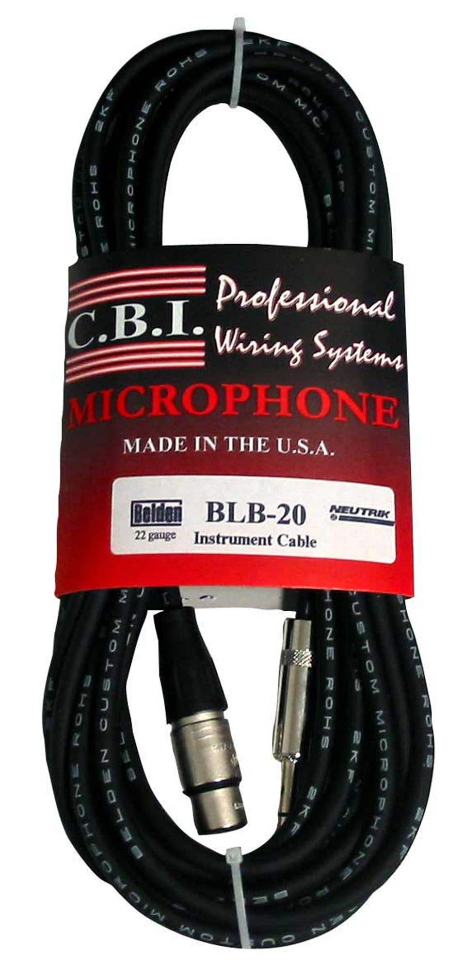 CBI BLUB6 Ultimate Series Female XLR to 1/4 Inch TRS Cable
