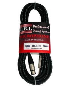 CBI BLUB6 Ultimate Series Female XLR to 1/4 Inch TRS Cable 6 Foot