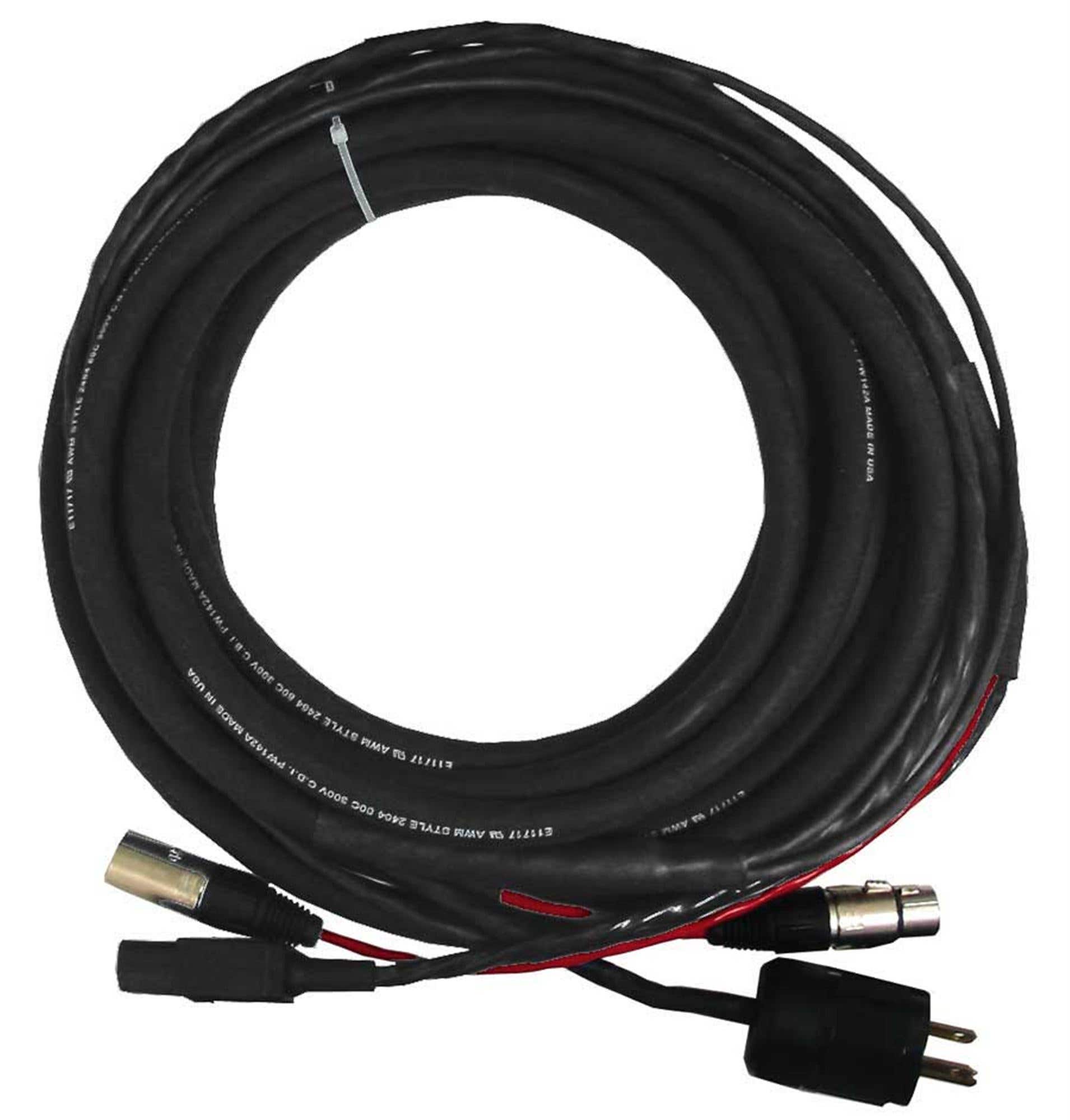 CBI MTPA1XE Power and Audio IEC and XLR Cable 25 Foot
