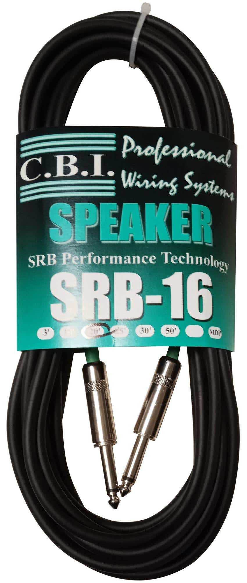CBI SRB Speaker Cable 16 Gauge 1/4 Connectors