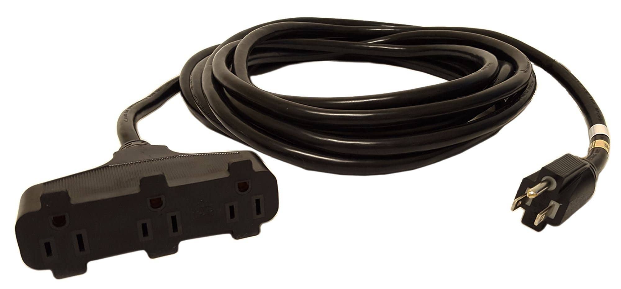 CBI TRIPT12-25 Trip Tap 12 Gauge 25 Foot Black Extension Cord