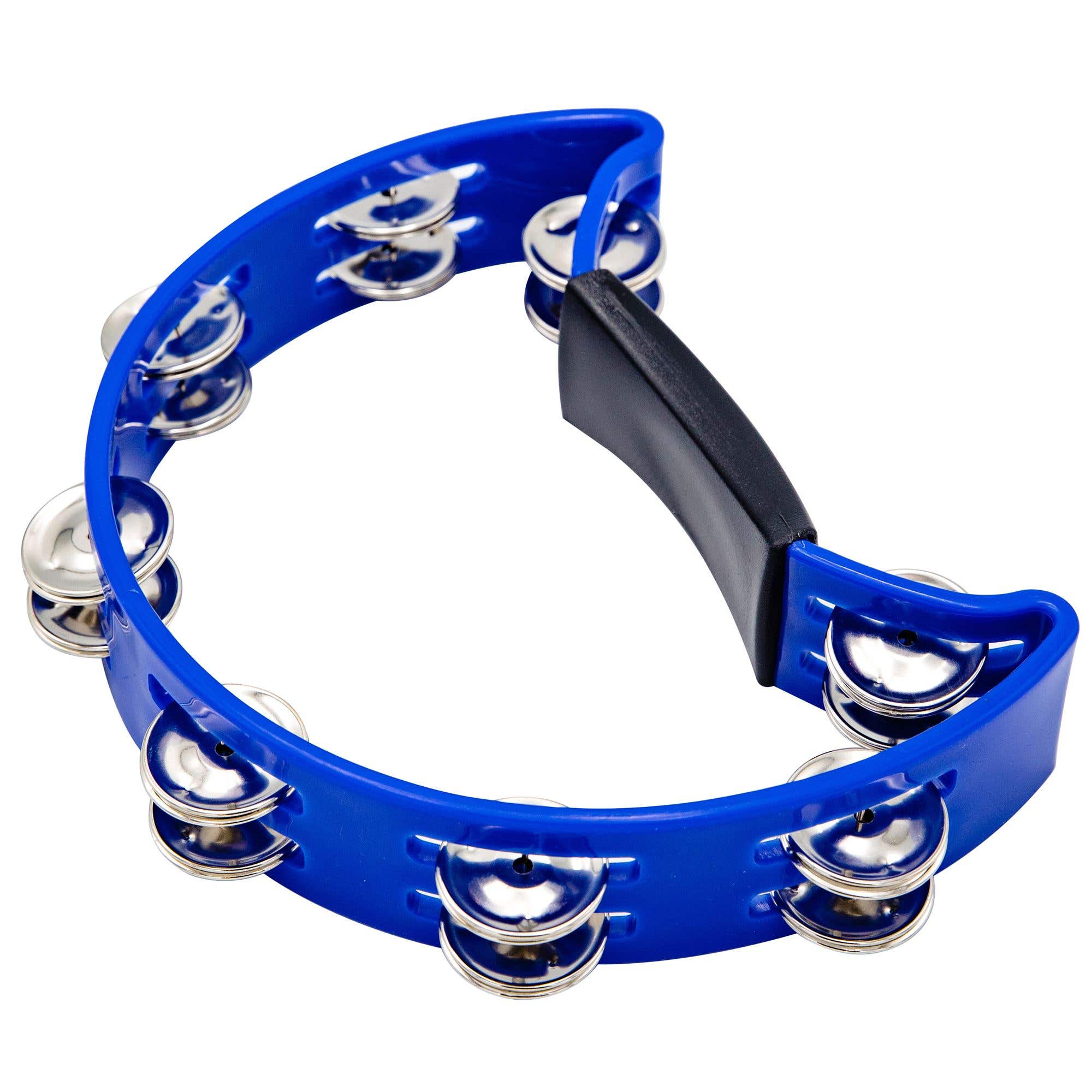Cardinal Percussion Hand Held Moonbourine Double Row Blue