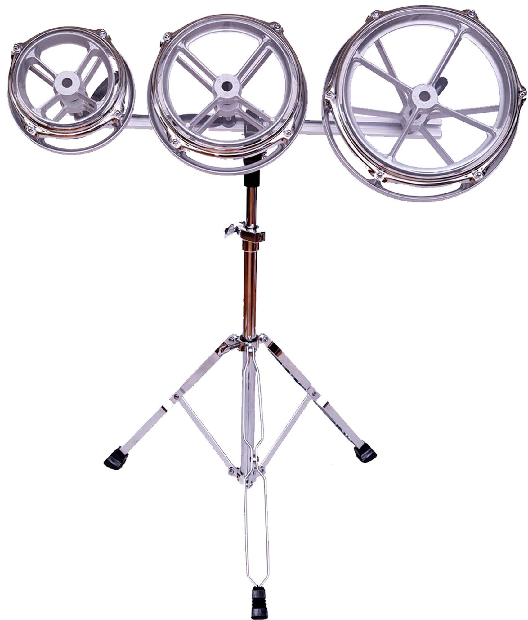 Cardinal Percussion Spin Tune Toms 6/8/10 Inch With Stand