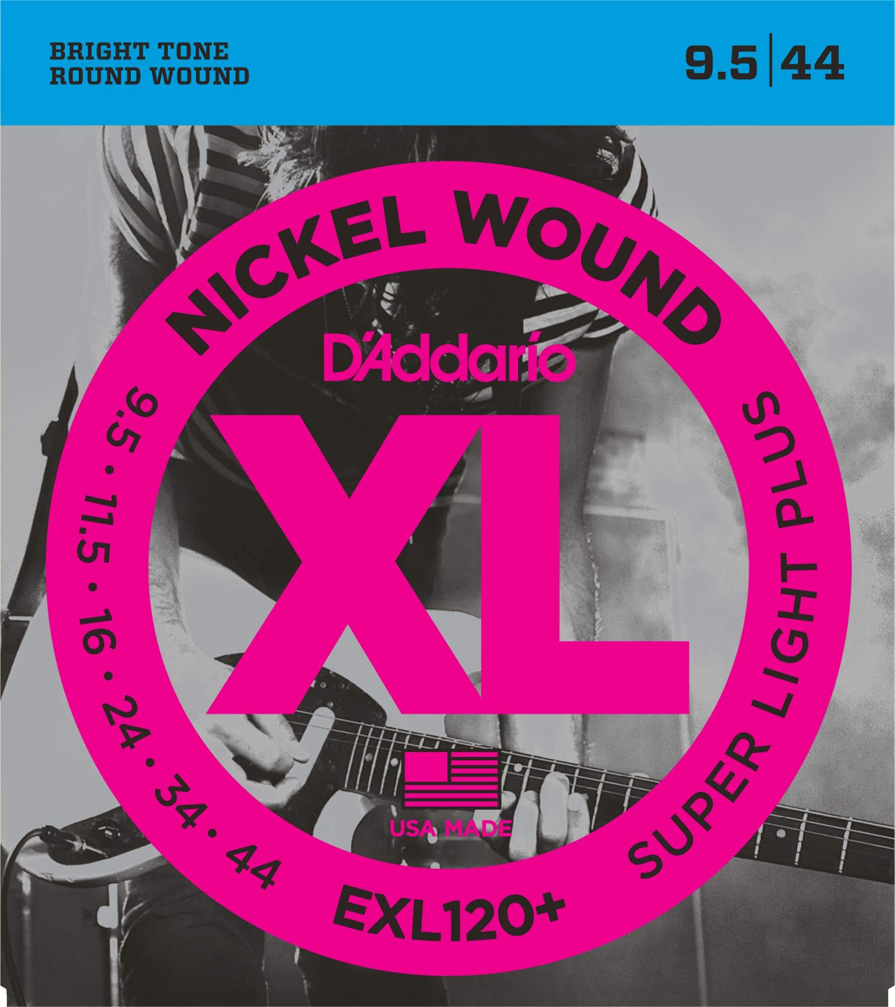 D'Addario EXL120 Plus Nickel Electric Guitar Strings Super Light