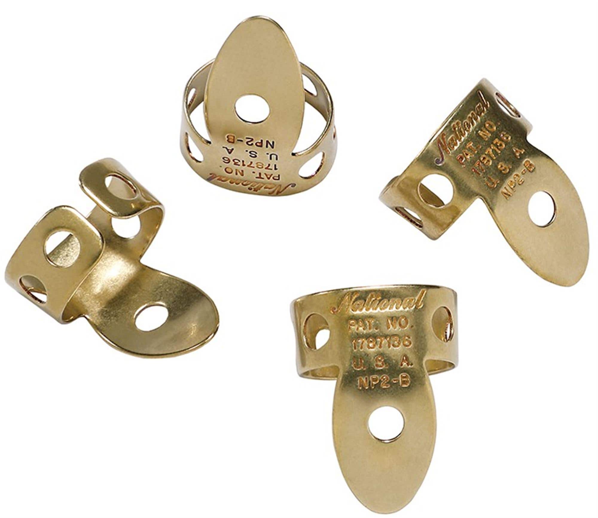 D'Addario National Brass Finger Pick 6 Pack