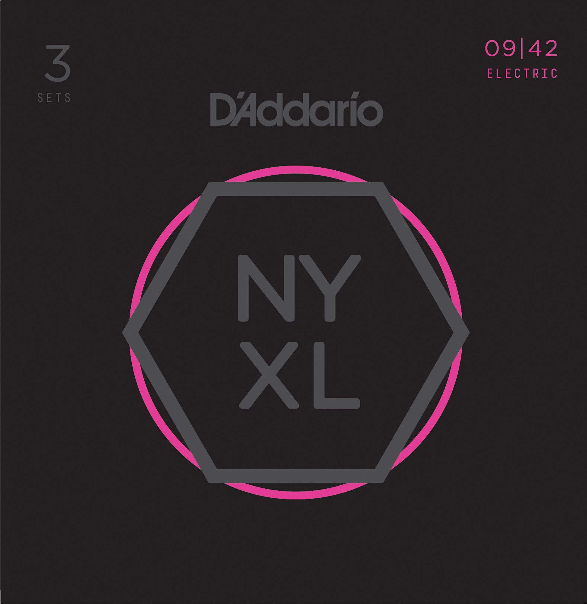 DAddario NYXL0942 3P NYXL Super Lite 3 Pack Electric Guitar Strings