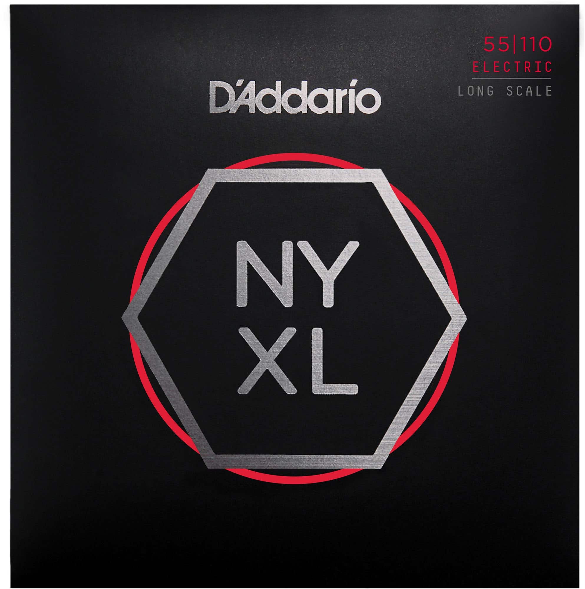 D'Addario NYXL55110 Nickel Wound Bass Guitar Strings 55-110 Heavy