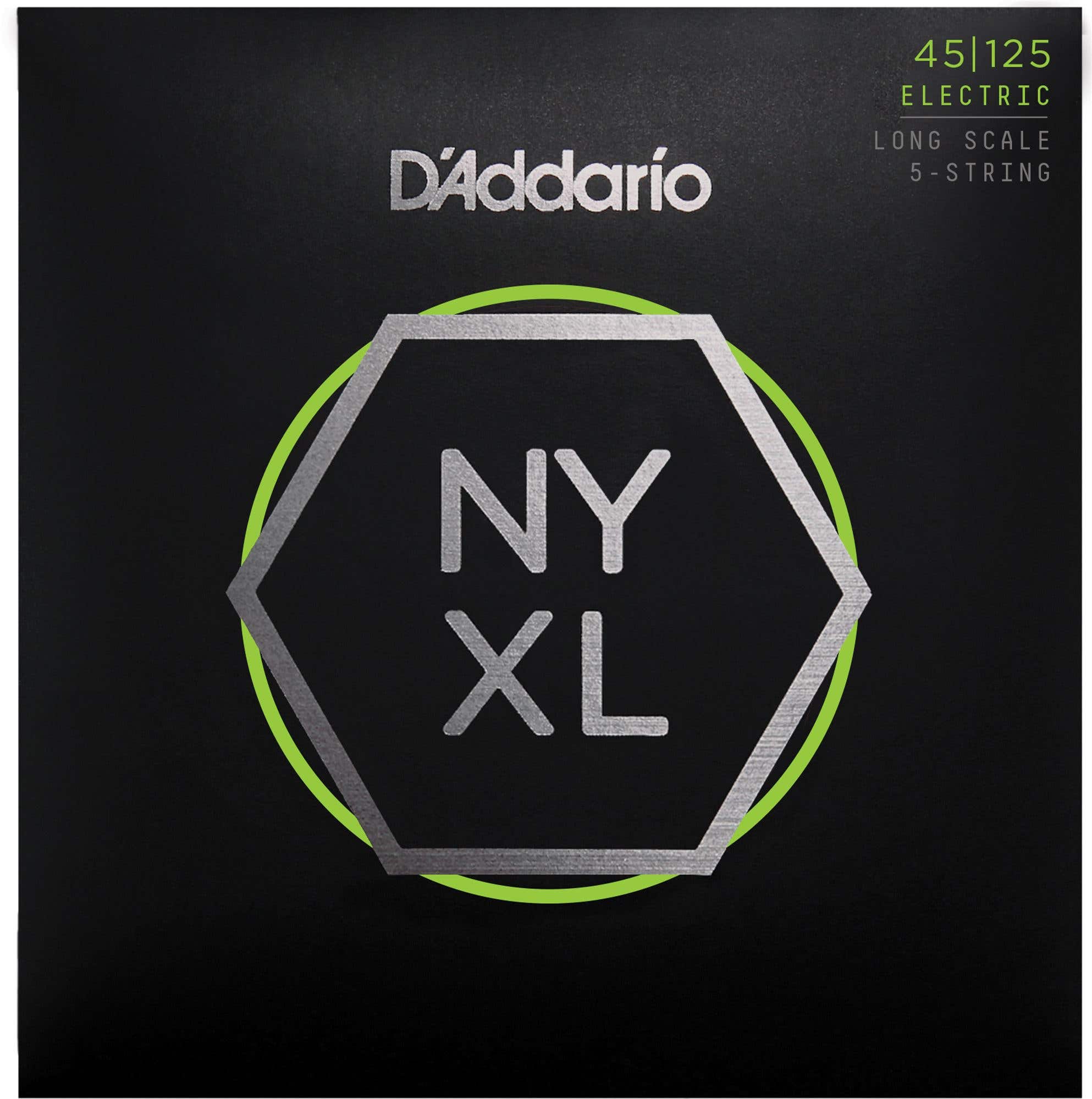 D'Addario NYXL45125 5 String Bass Set  Long Scale