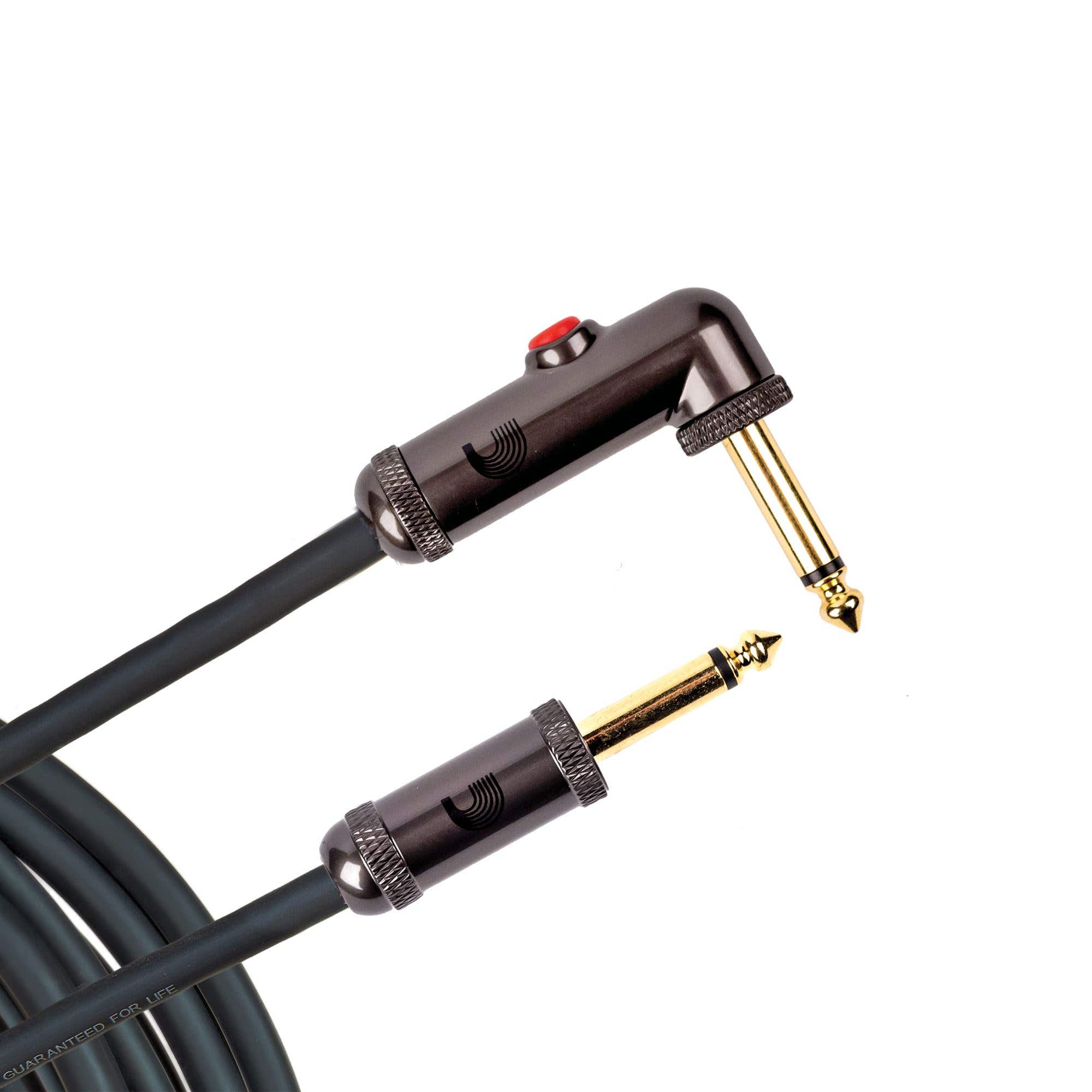 D'Addario PW-AGLRA-10 Circuit Breaker Cable 10 Foot Right Angle