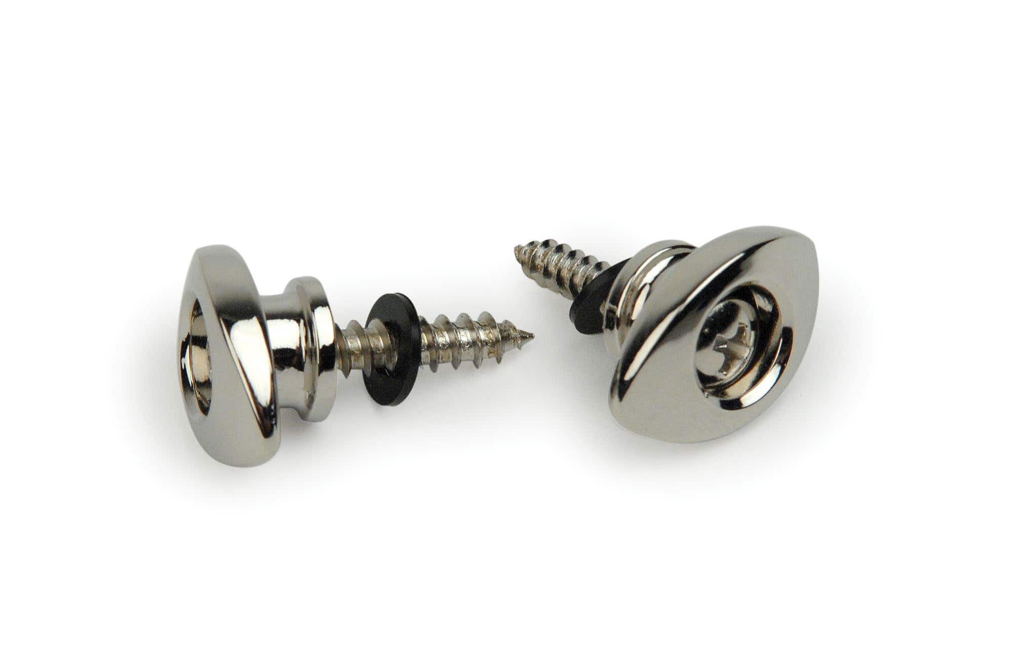 D'Addario PWEEP202 Elliptical Strap Buttons Chrome