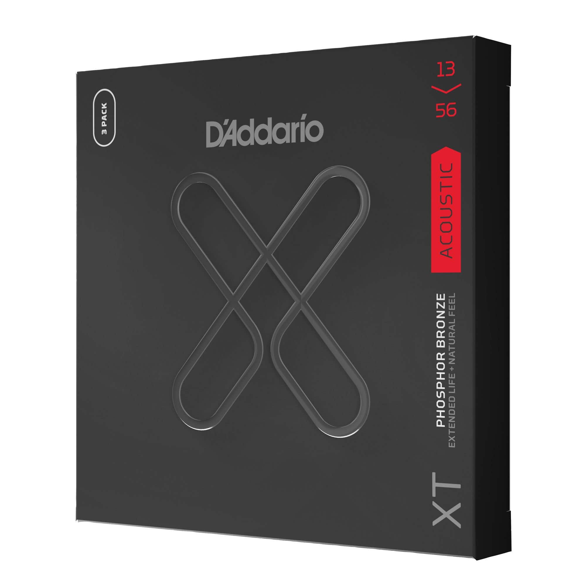 D'Addario XTAPB1356-3P XT Phosphor Bronze Acoustic Strings 3 Pack