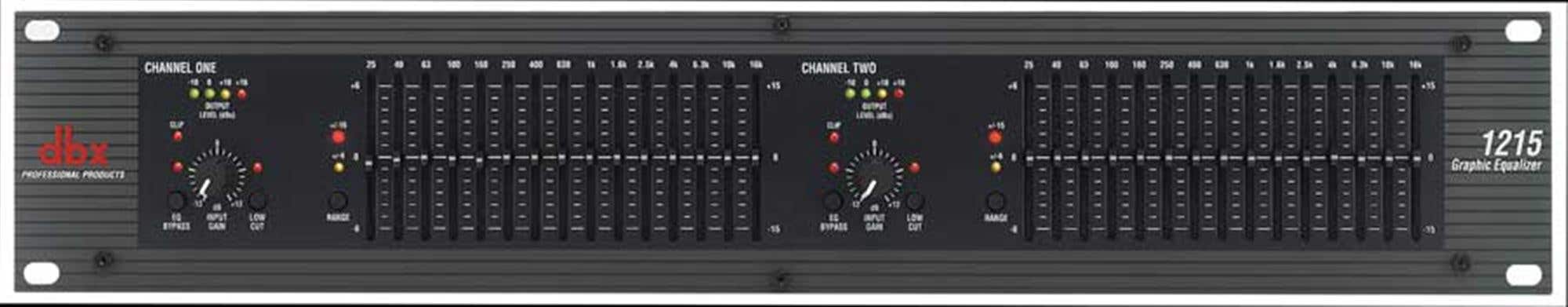 dbx 1215 Dual Channel 15 Band 2/3 Octave Graphic Equalizer