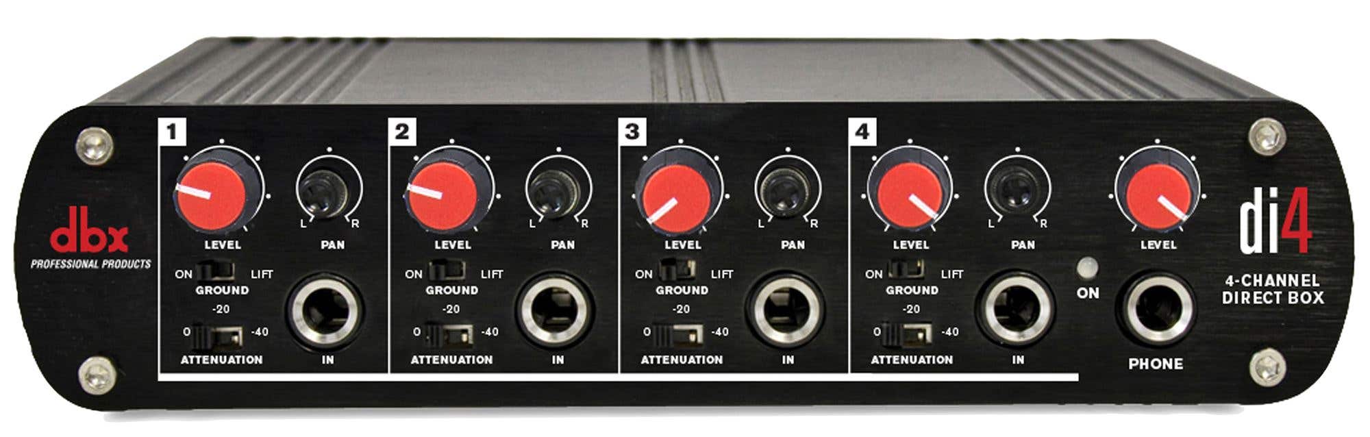 dbx DI4 4 Channel DI Direct Injection Box With Line Mixer