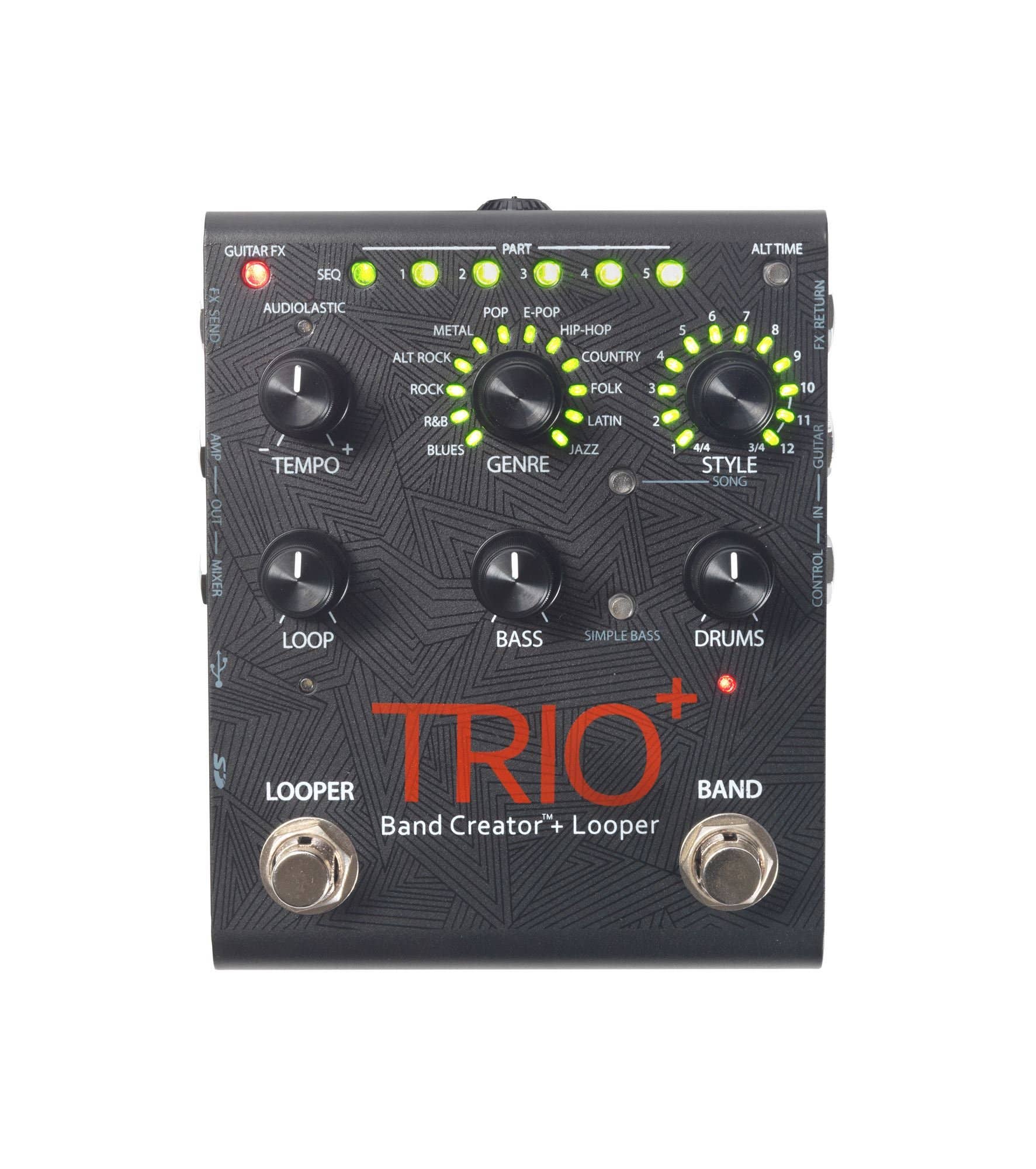 Digitech Trio Plus Band Creator with Guitar Looping Pedal