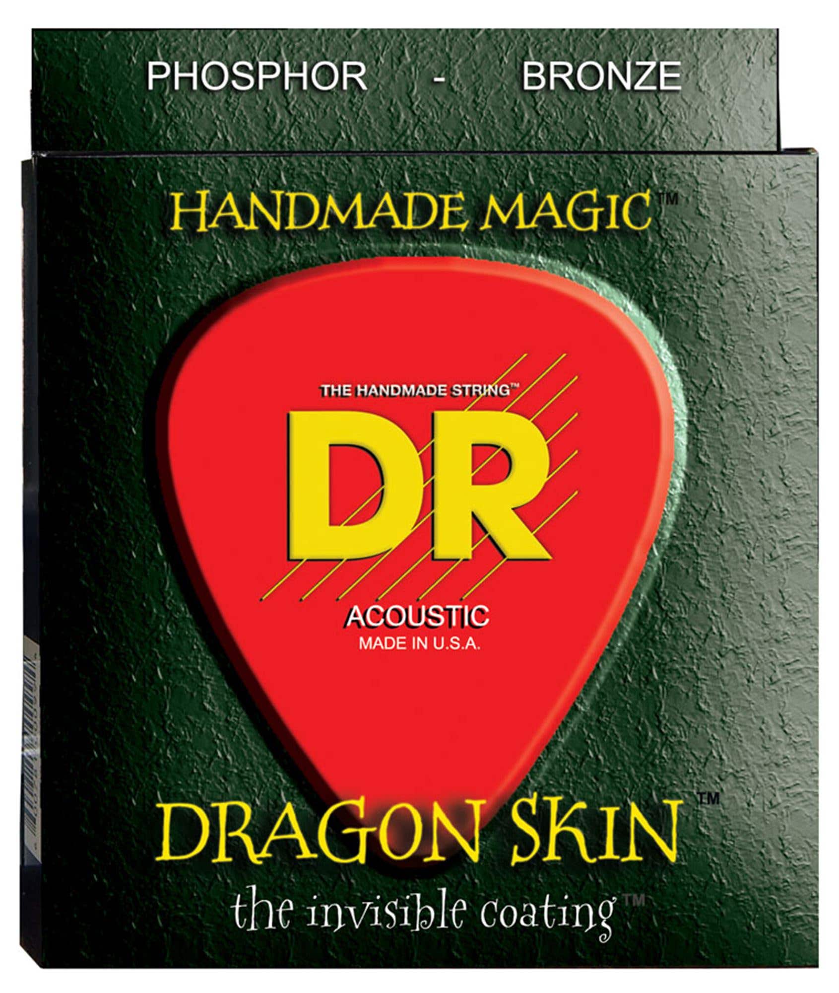 DR Dragon Skin K3 Coated Phosphor Bronze Acoustic Strings