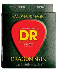 DR Dragon Skin K3 Coated Phosphor Bronze Acoustic Strings