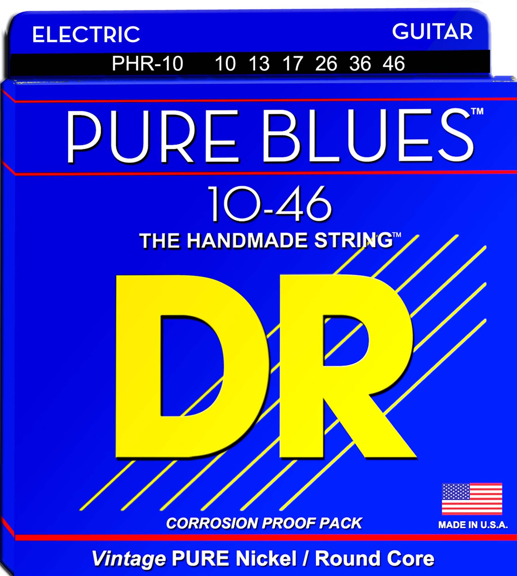 DR Strings PHR10 Pure Blues Electric Guitar Strings 10-46