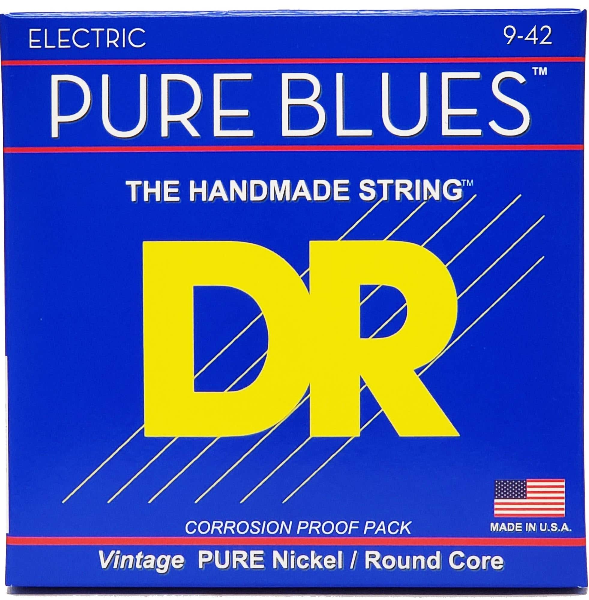 DR Strings PHR-9 Pure Blues Nickel Electric Set