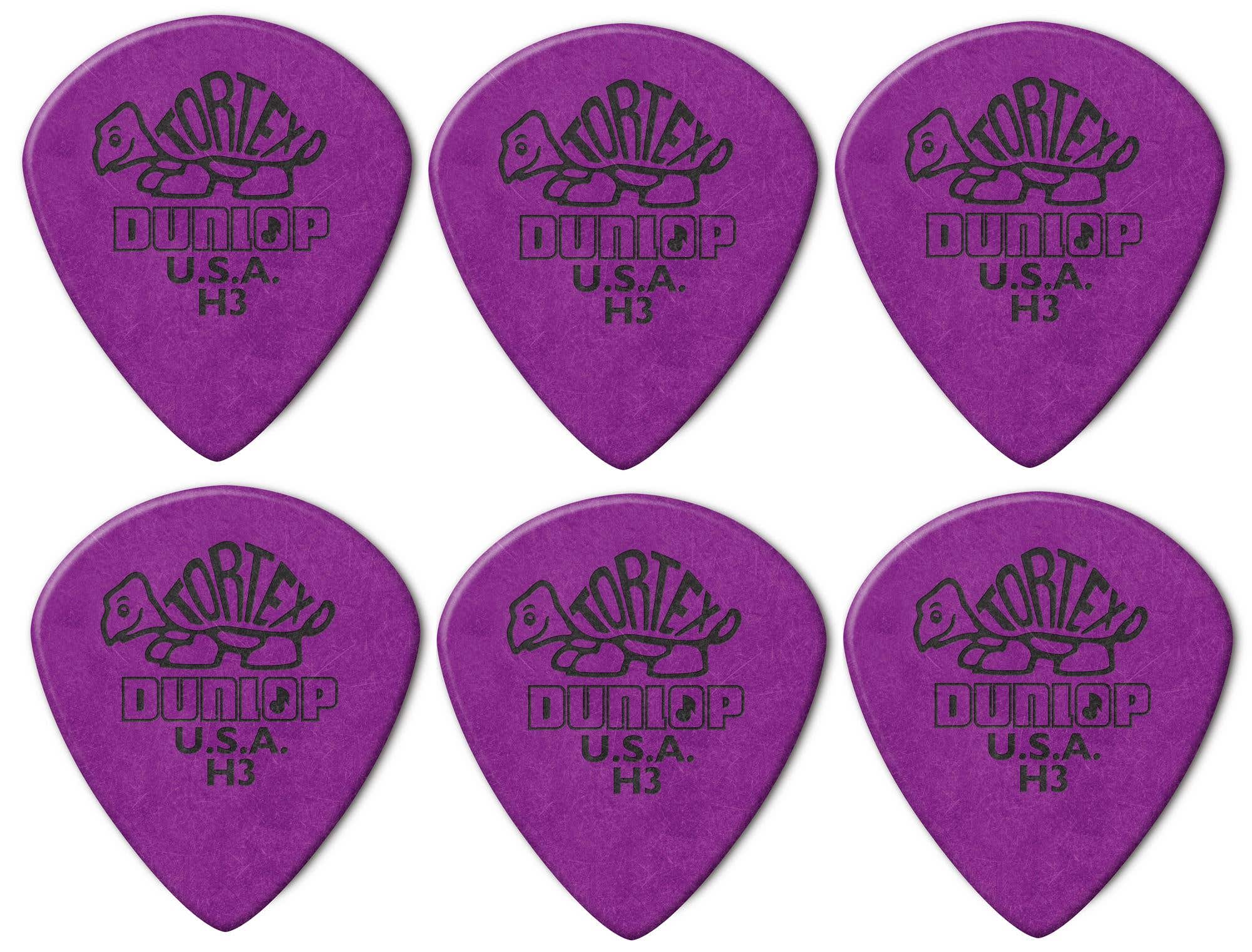 Dunlop 472P Tortex Jazz III Picks 6 Pack