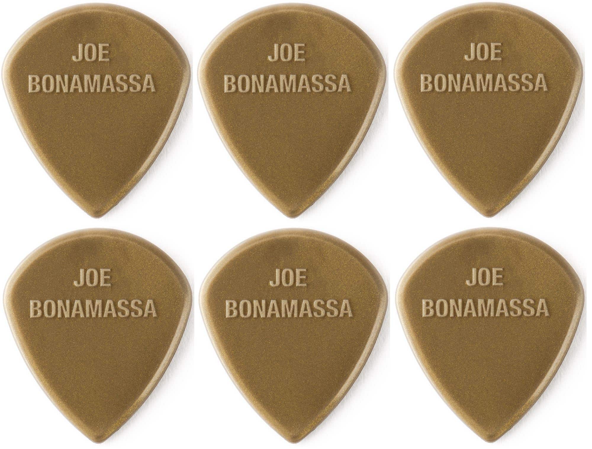 Dunlop 47PJB3NG Joe Bonamassa Custom Jazz III Pick Gold 6 Pack
