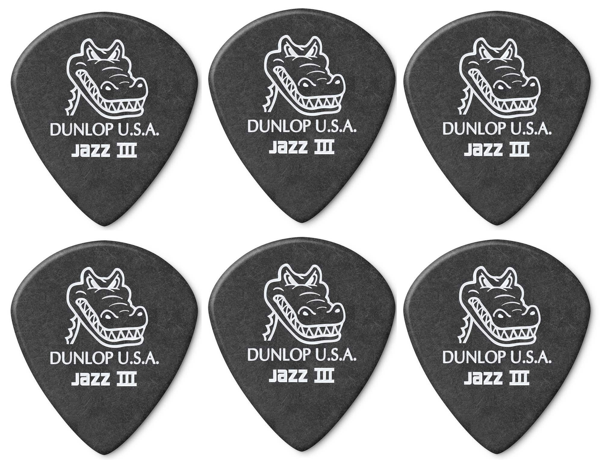 Dunlop 571P140 Gator Grip Jazz III Guitar Picks 6 Pack 1.14mm