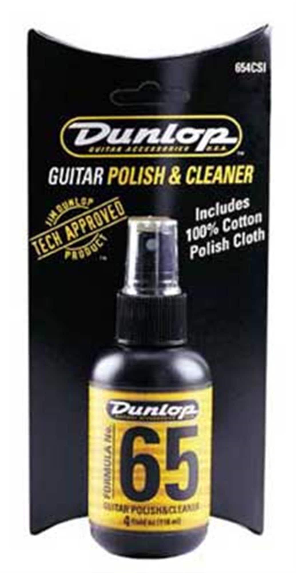 Dunlop 654C Formula No.65 Guitar Polish and Cleaner with Cloth