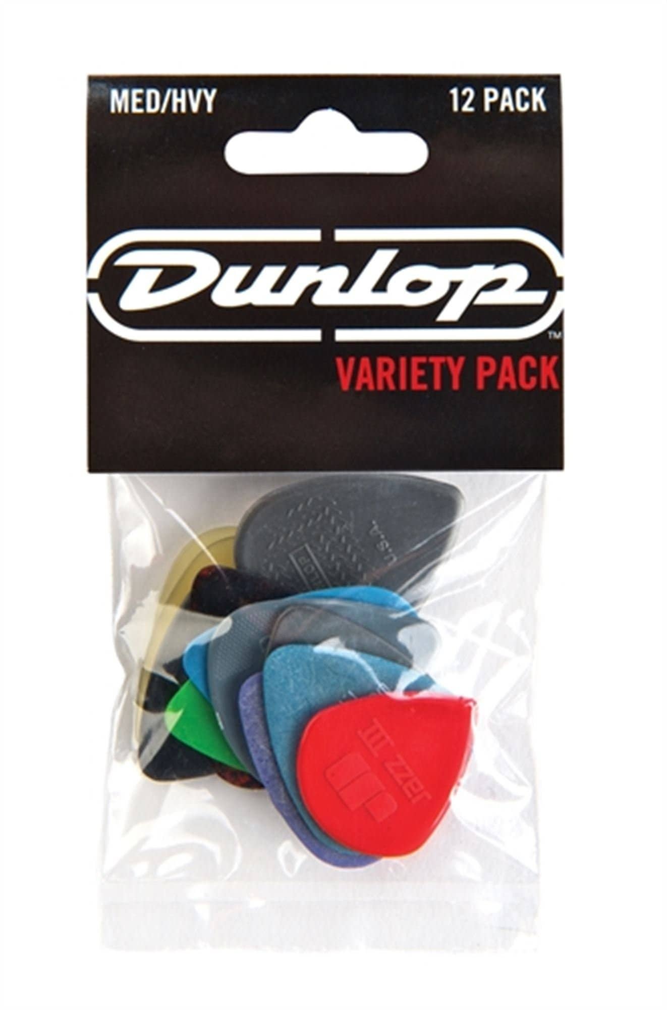 Dunlop PVP102 Guitar Picks Medium Heavy Variety 12 Pack