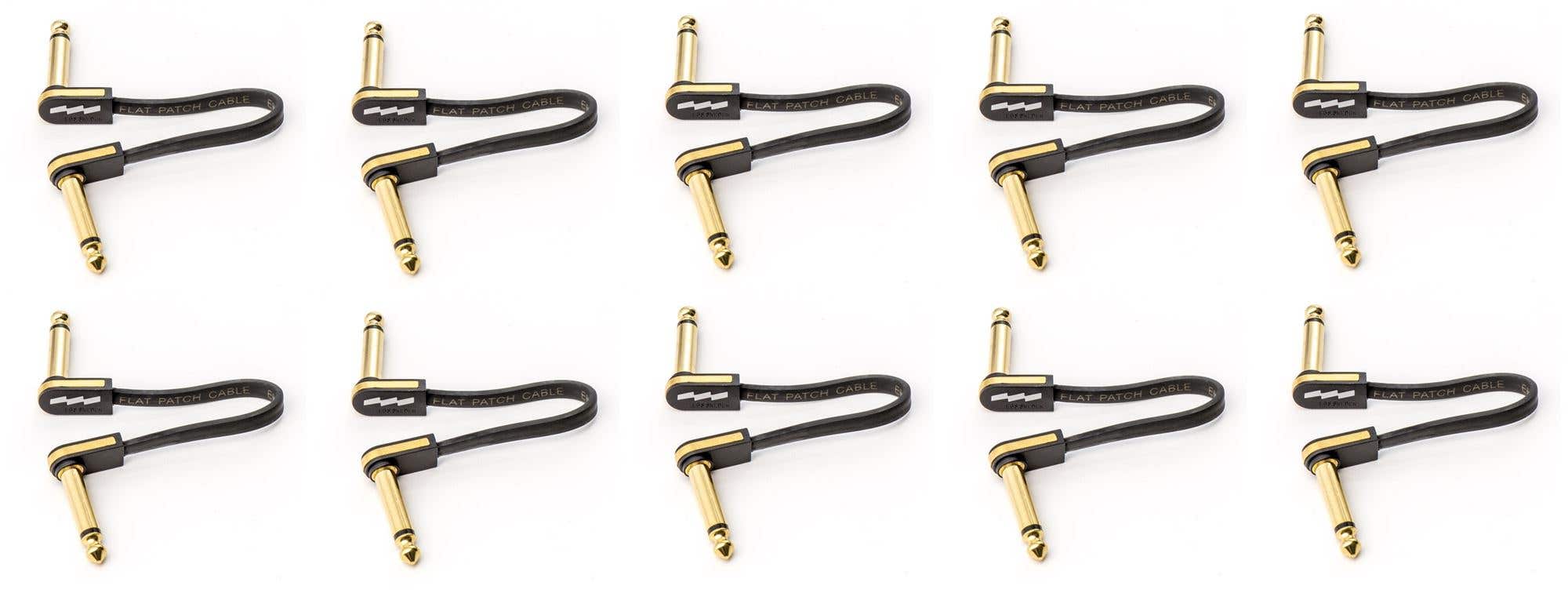 EBS Premium Gold Flat Patch Cable 10CM 10 Pack