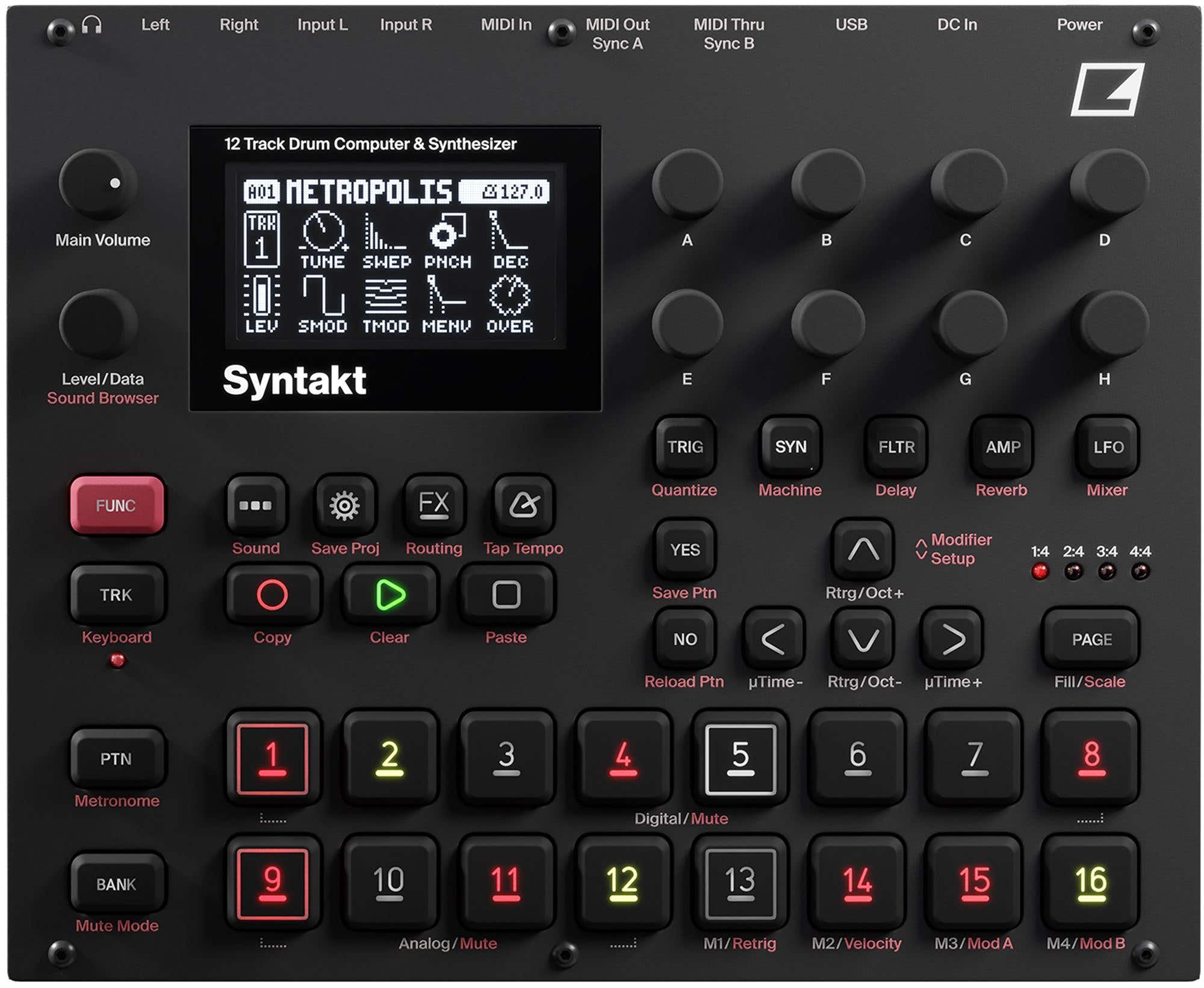 Elektron Syntakt 12-Track Drum Computer and Synthesizer