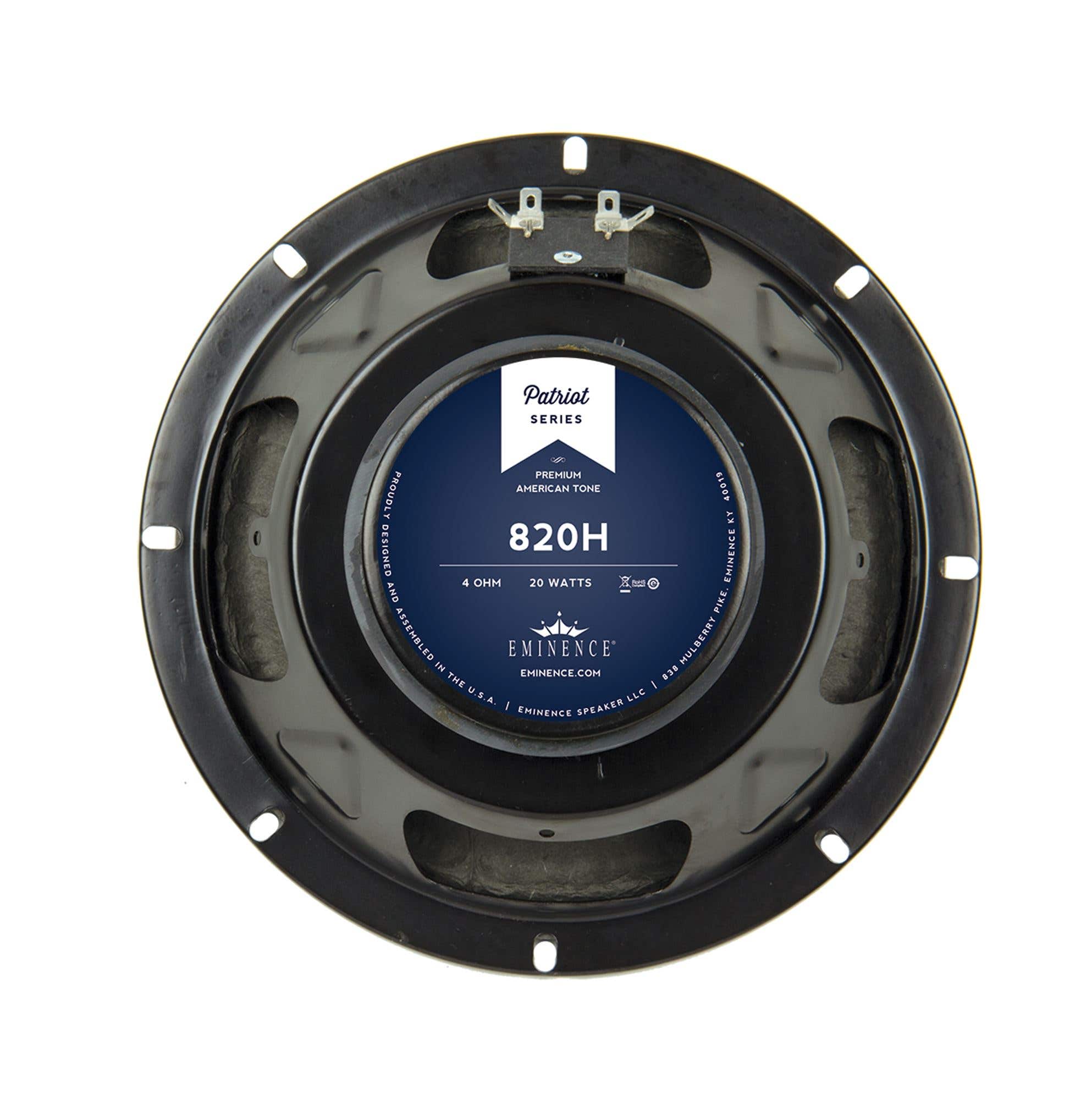 Eminence Patriot 820H Hemp Cone 8 Inch Guitar Speaker 20 Watts 4 Ohms