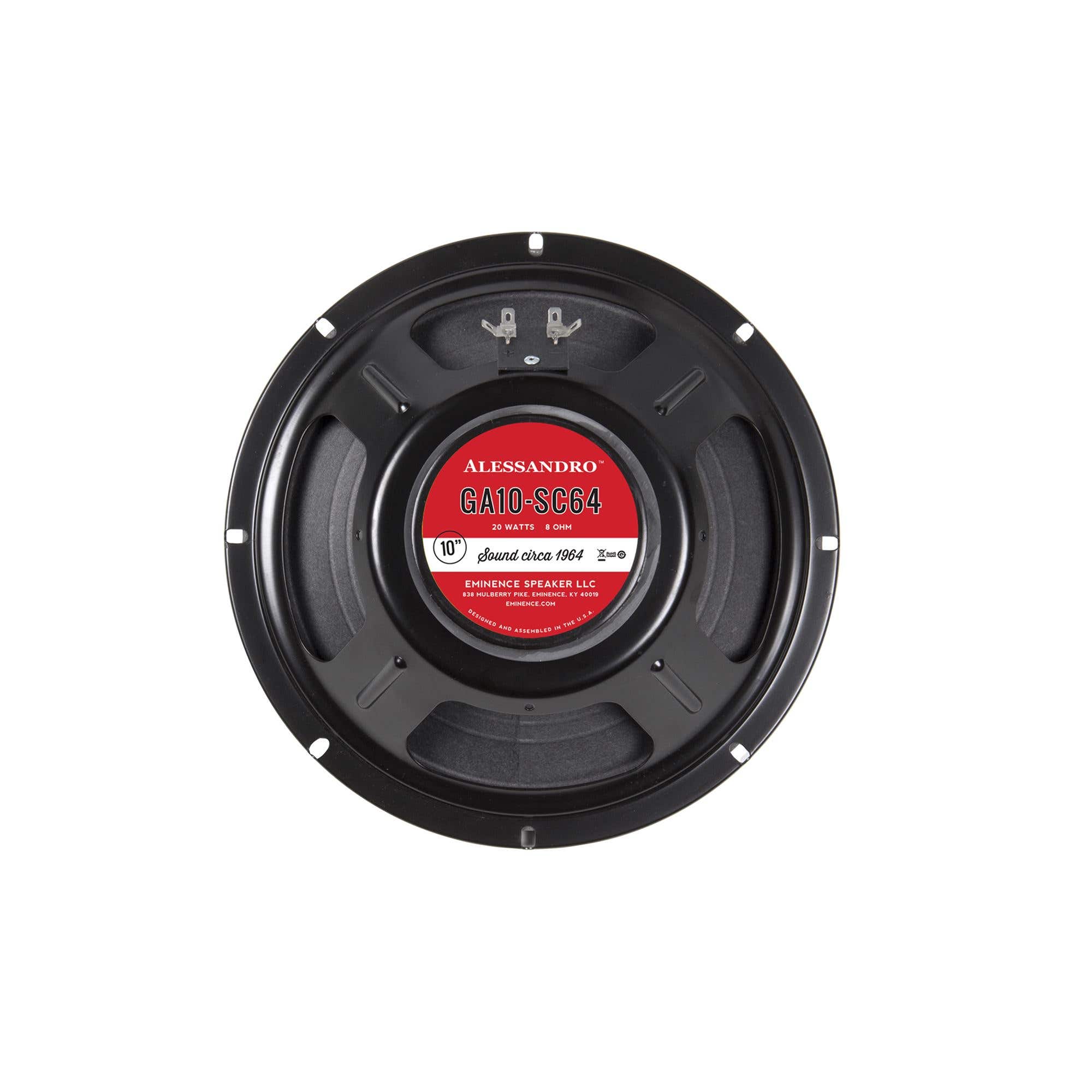 Eminence GA10SC64 Alessandro 10 Inch Guitar Speaker 20 Watts