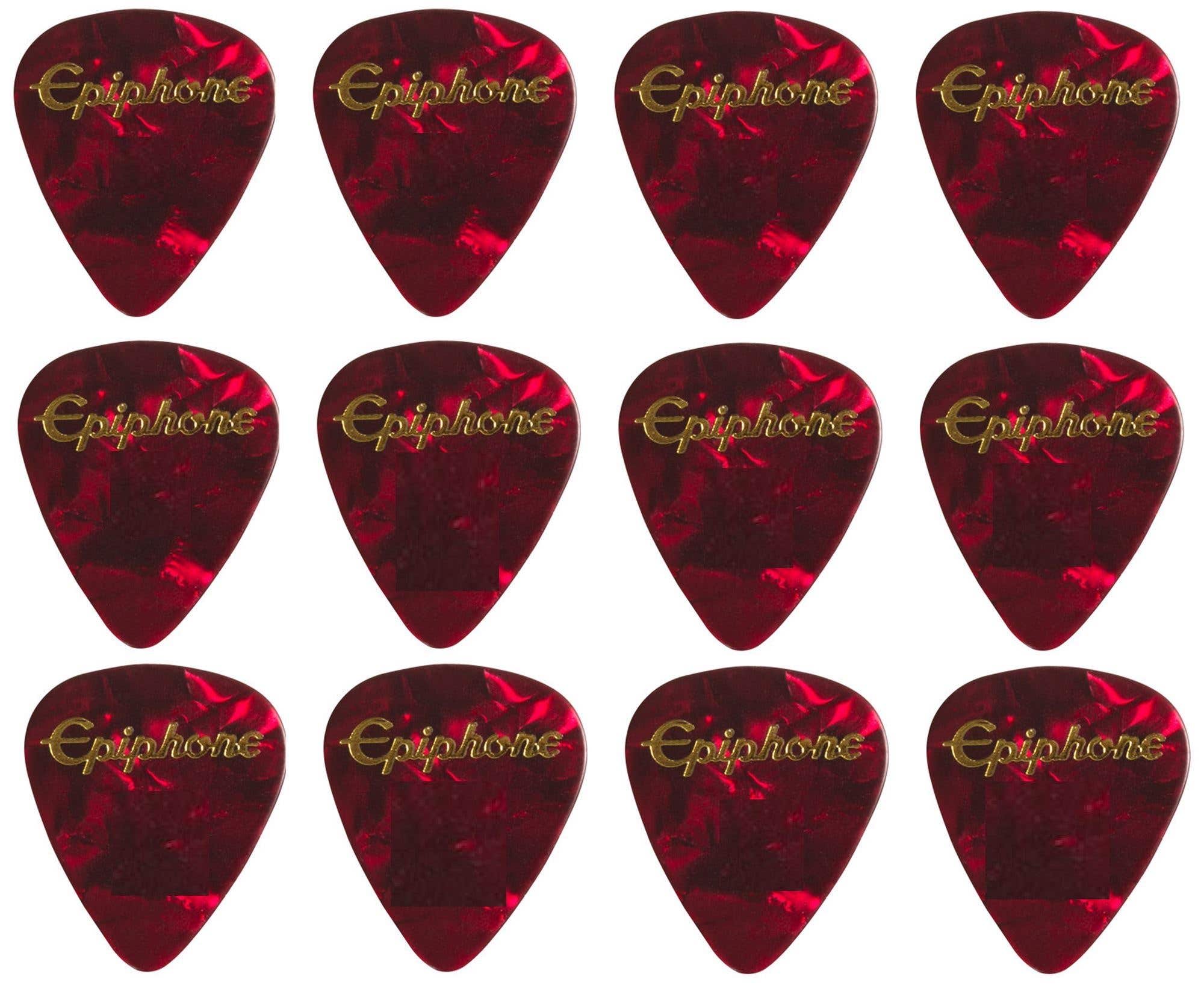 Epiphone Celluloid Guitar Picks 12 Pack