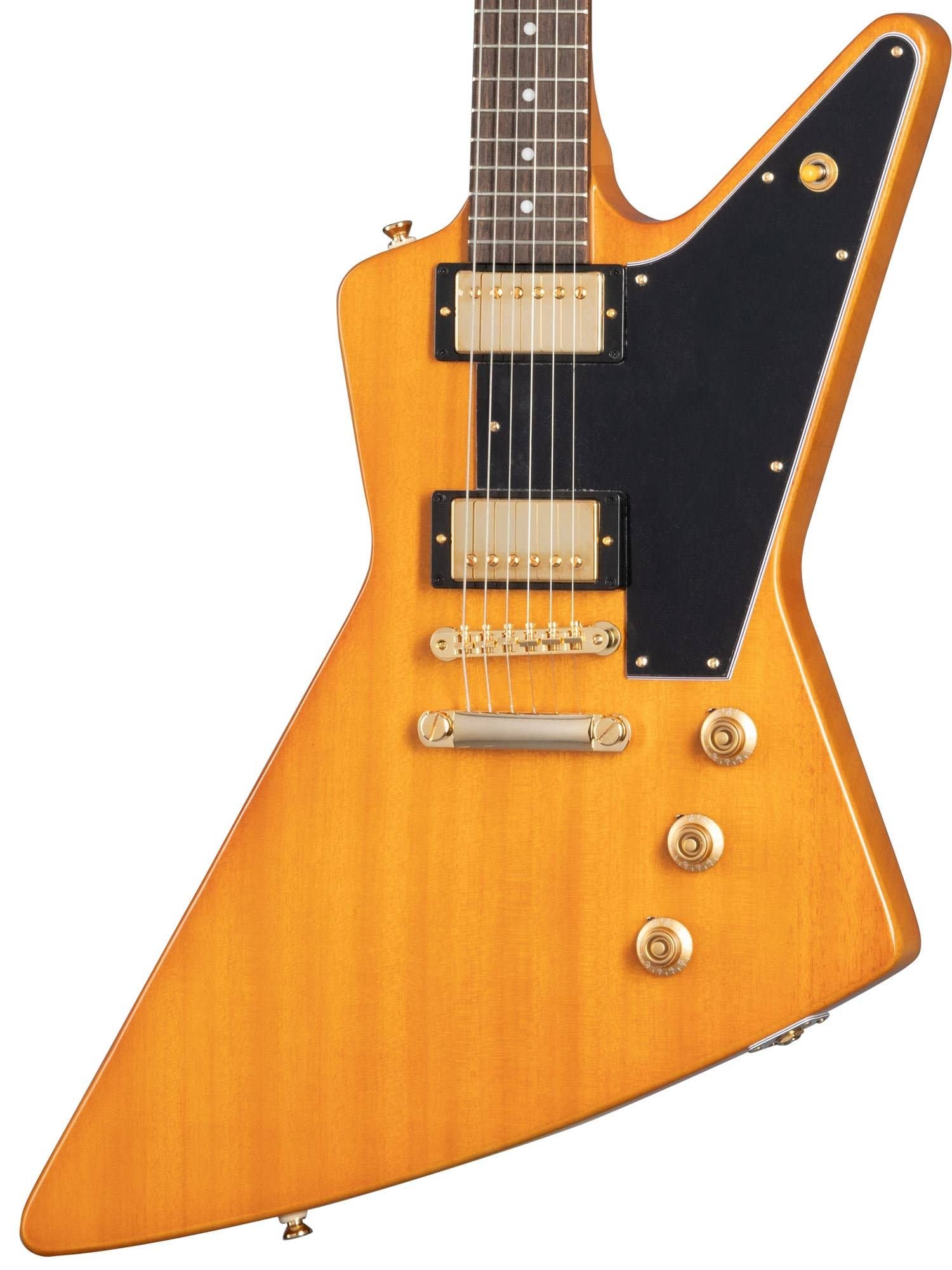 Epiphone 1958 Korina Explorer in Aged Natural with Black Pickguard with Case