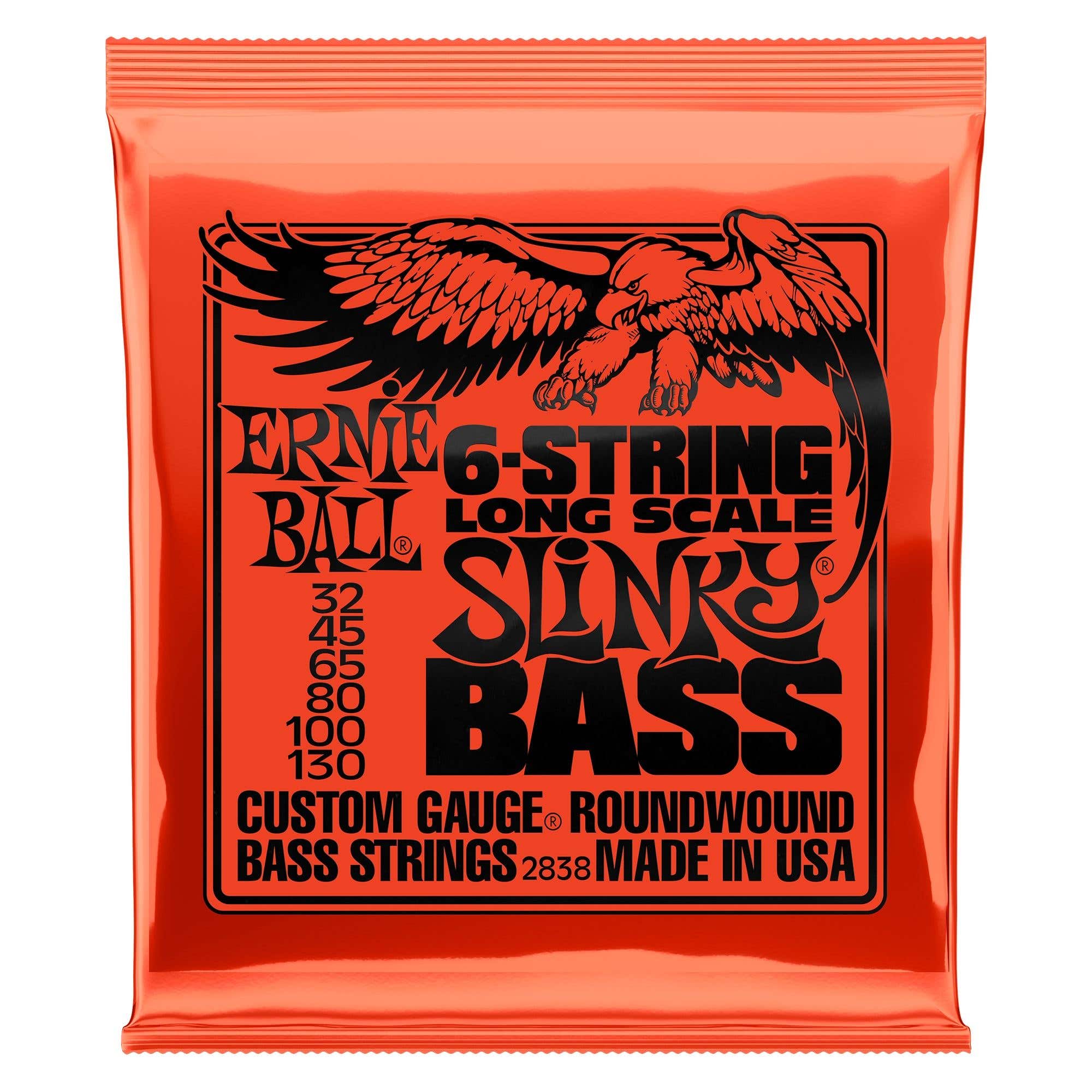 Ernie Ball 2838 Slinky 6 String Bass Guitar Strings